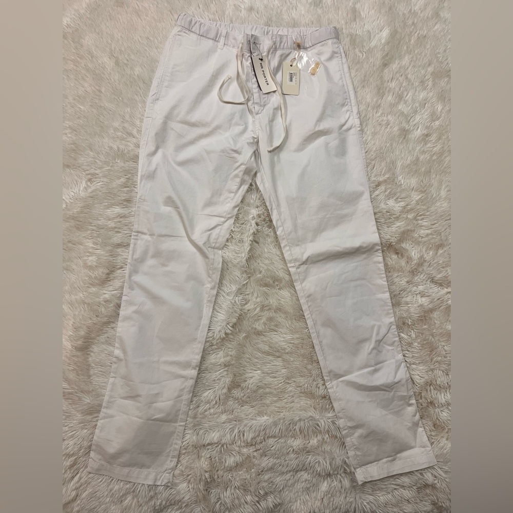 Hartford tanker slim straight- leg cotton drawstring trousers